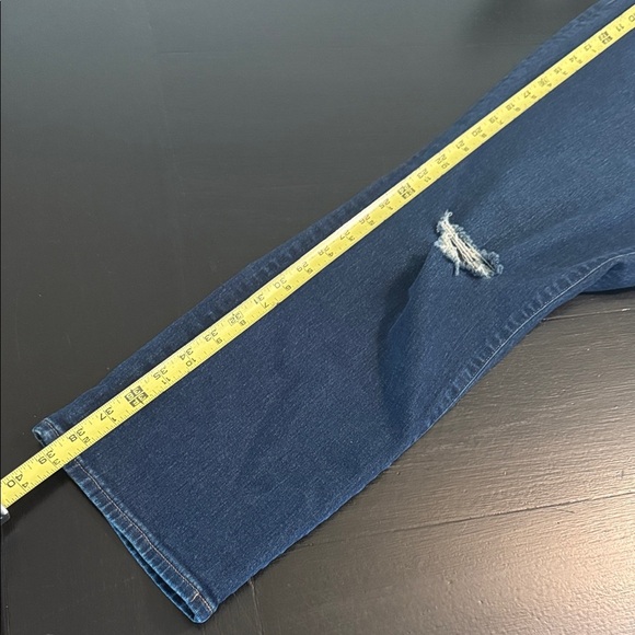 Express Dark Blue Kirby Slim, super high-rise jeans - Picture 2 of 7